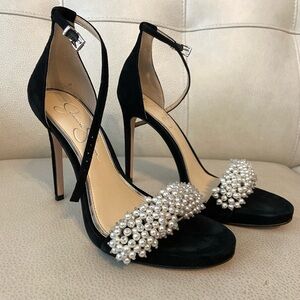 Jessica Simpson Rusley Pearl-Embellished Heels